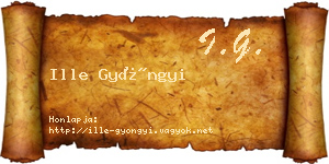 Ille Gyöngyi névjegykártya
